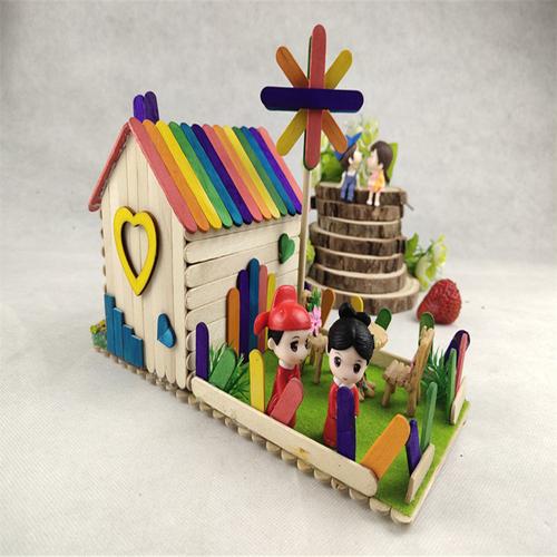 一次性雪糕diy手工手工制制作模型小木屋房子材料模型制作工具
